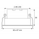 Foco LED Kardan Lineal 90x67mm WAS 5W UGR10